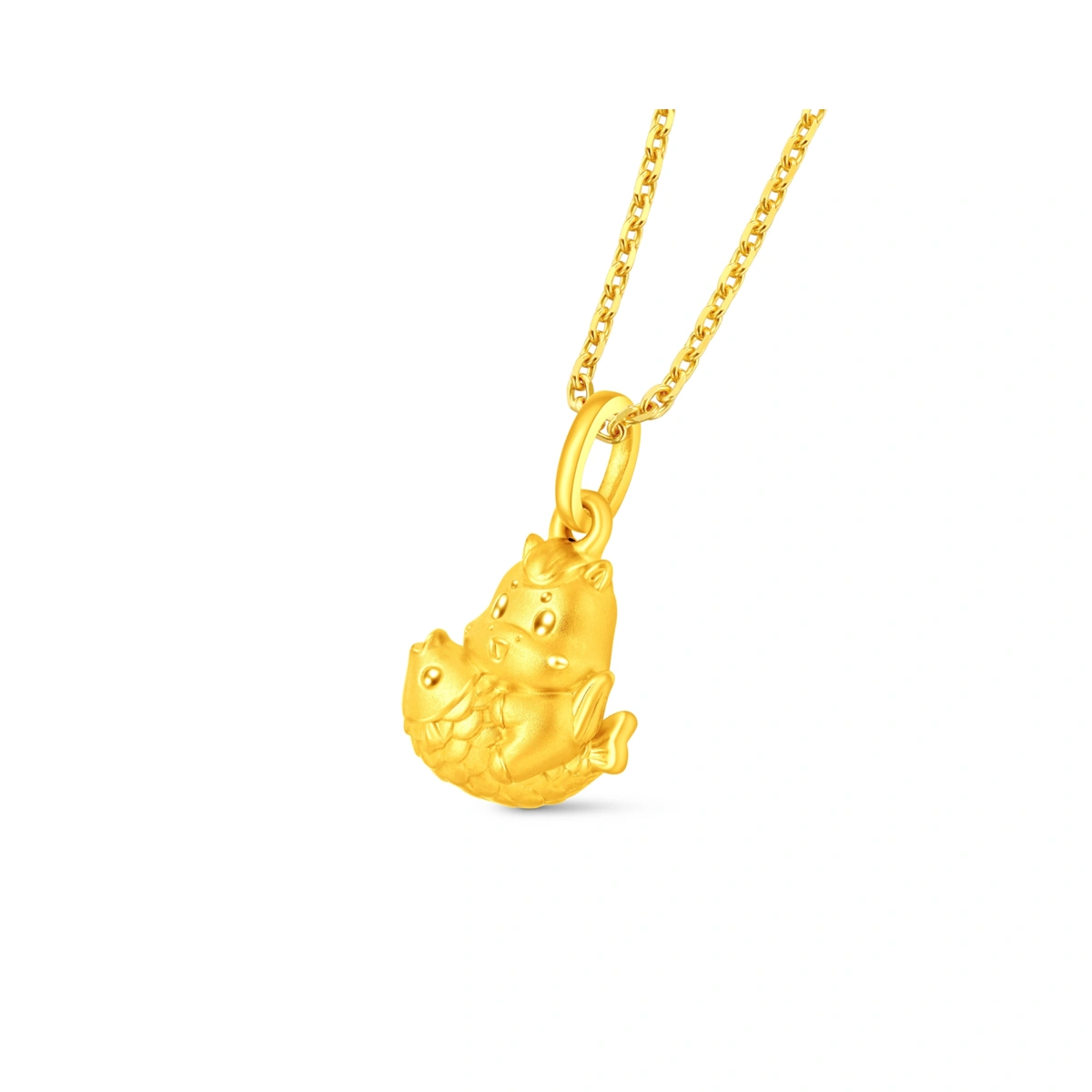 錦鯉馬999足金工藝精品吊墜