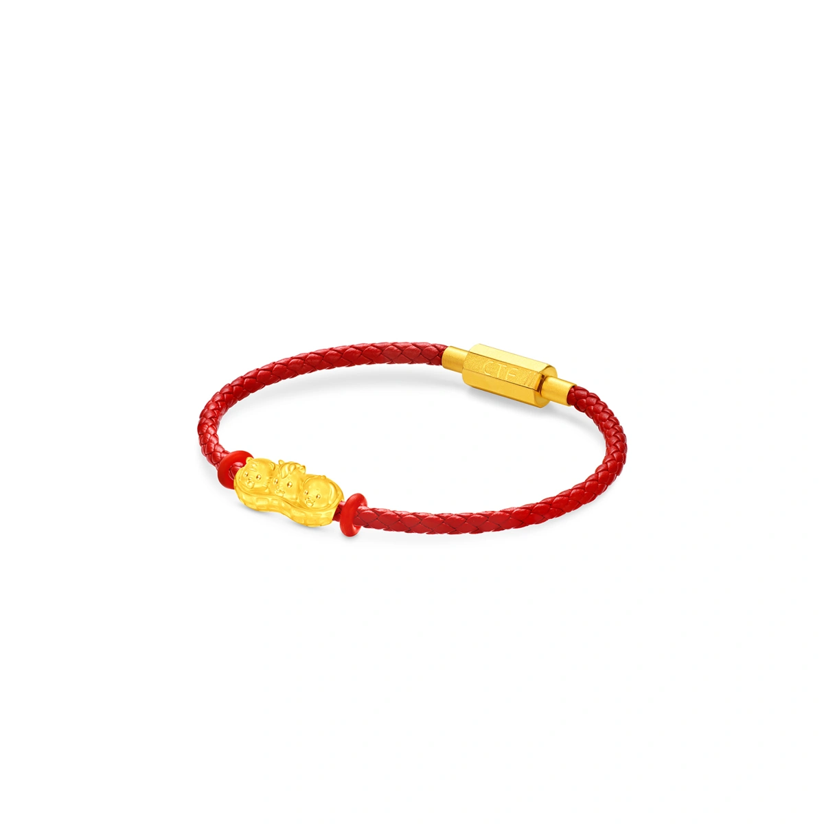 虎馬狗花生999足金工藝精品串飾