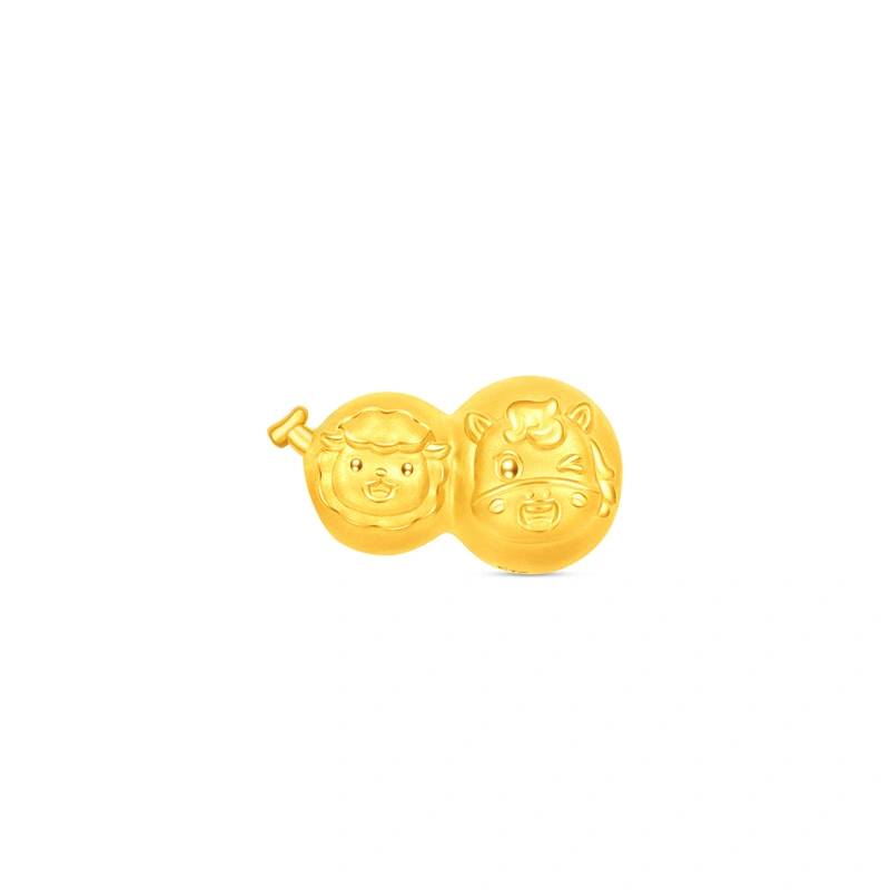 Horse & Goat 999 Gold charm