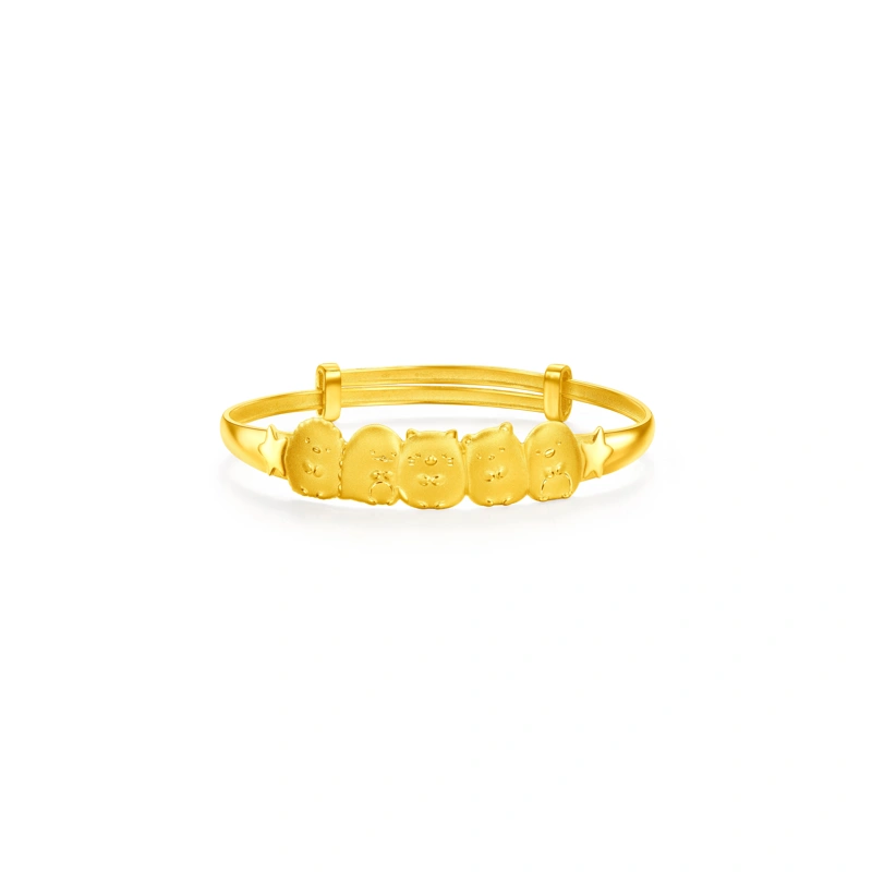 Sumikkogurashi 999.9 Gold Baby bangle