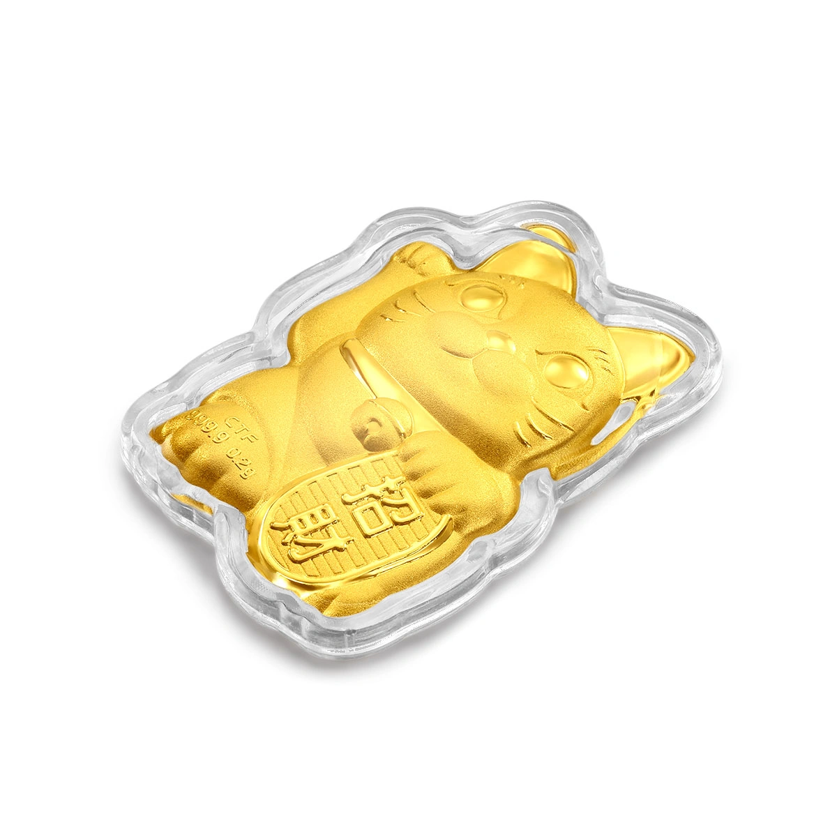 招財貓999.9黃金工藝精品金章