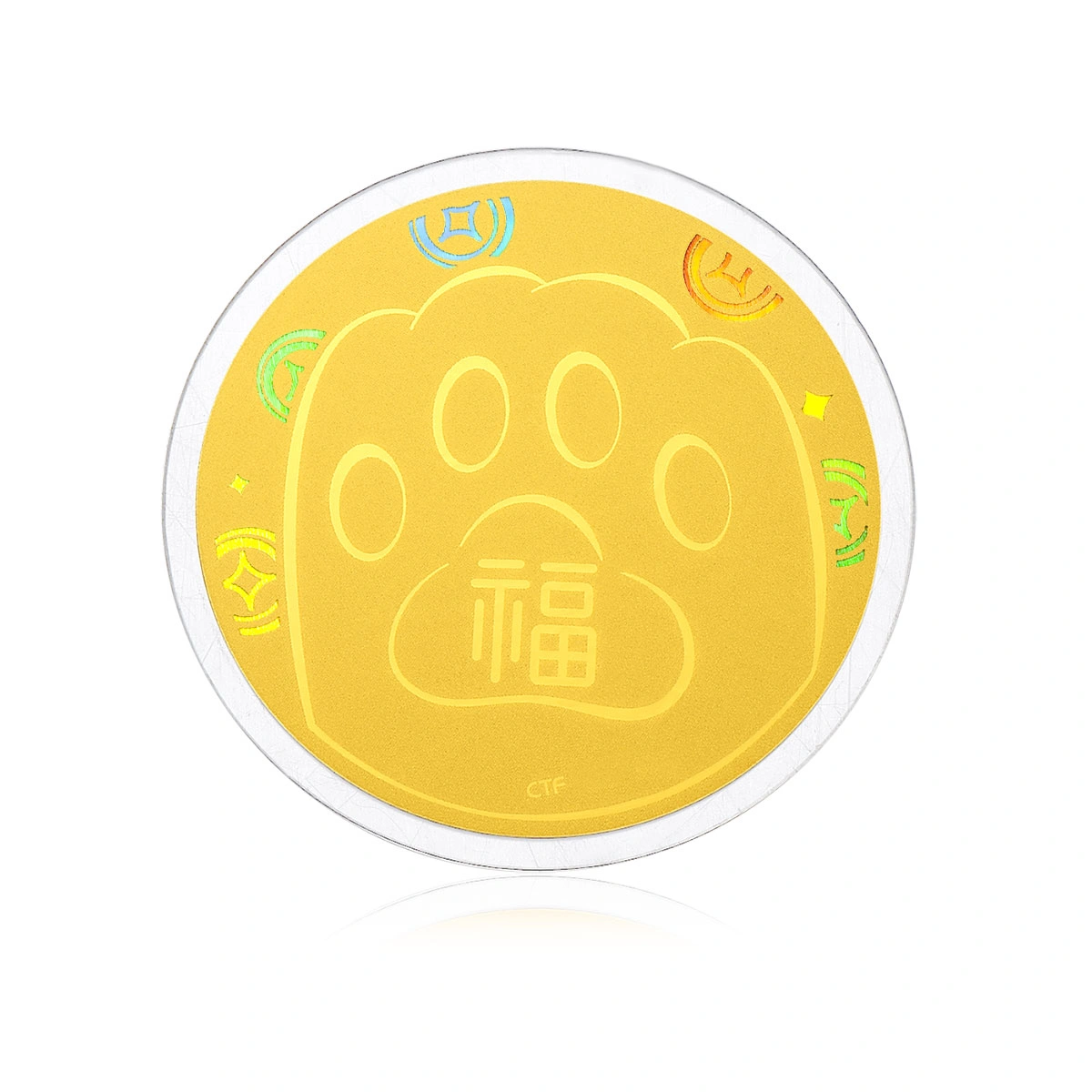 招財貓999.9黃金工藝精品金章