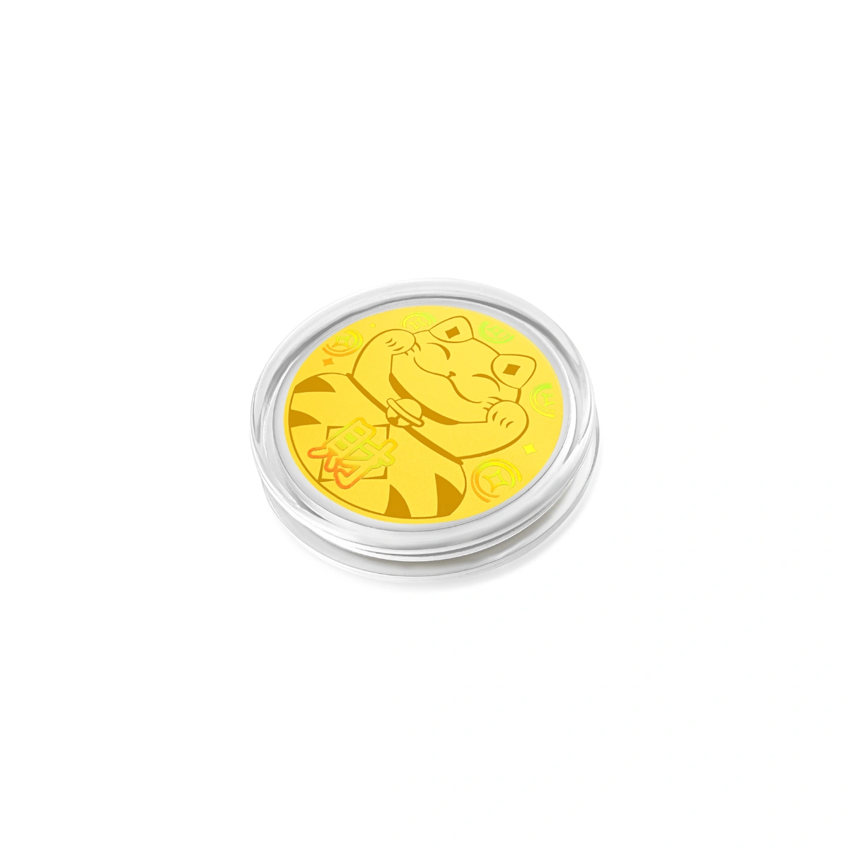 招財貓999.9黃金工藝精品金章