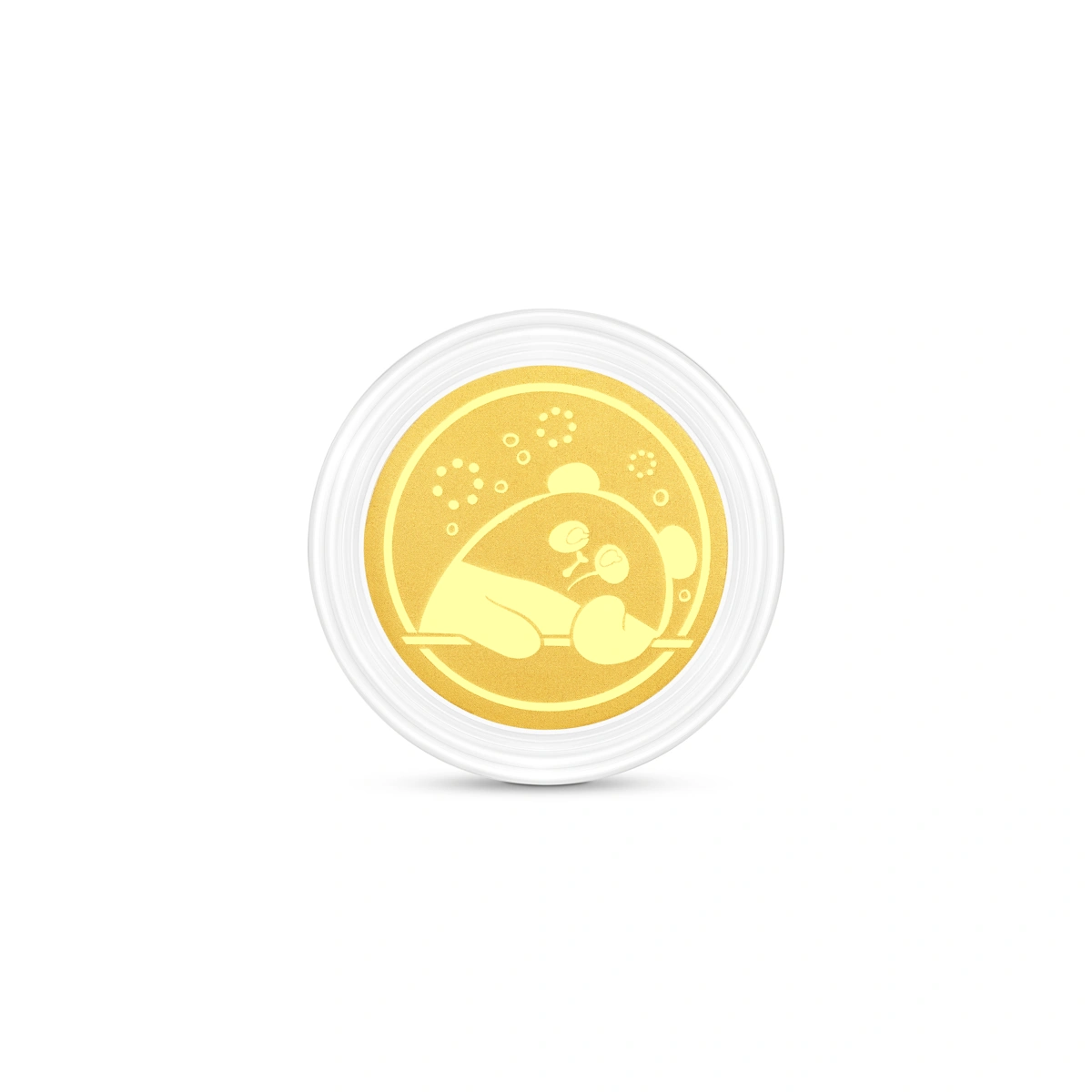 Sleepy KeKe 999.9 Gold coin with Panda Mobile Strap