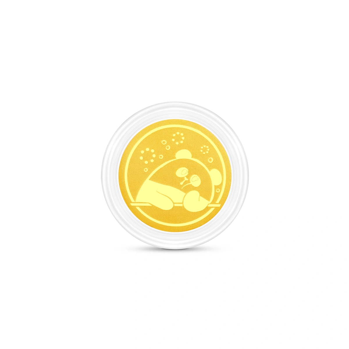 Sleepy KeKe 999.9 Gold coin with Panda Mobile Strap
