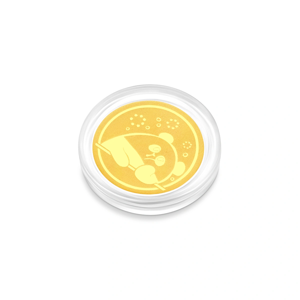 Sleepy KeKe 999.9 Gold coin with Panda Mobile Strap