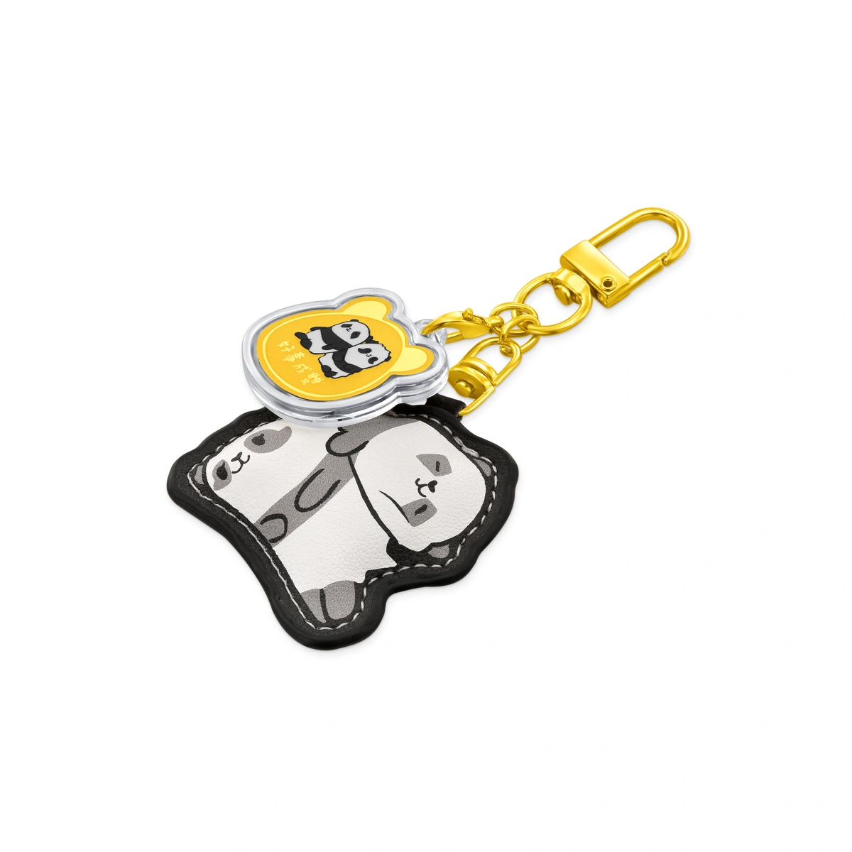 Sister & Brother 999.9 Gold coin with Panda Key Chain