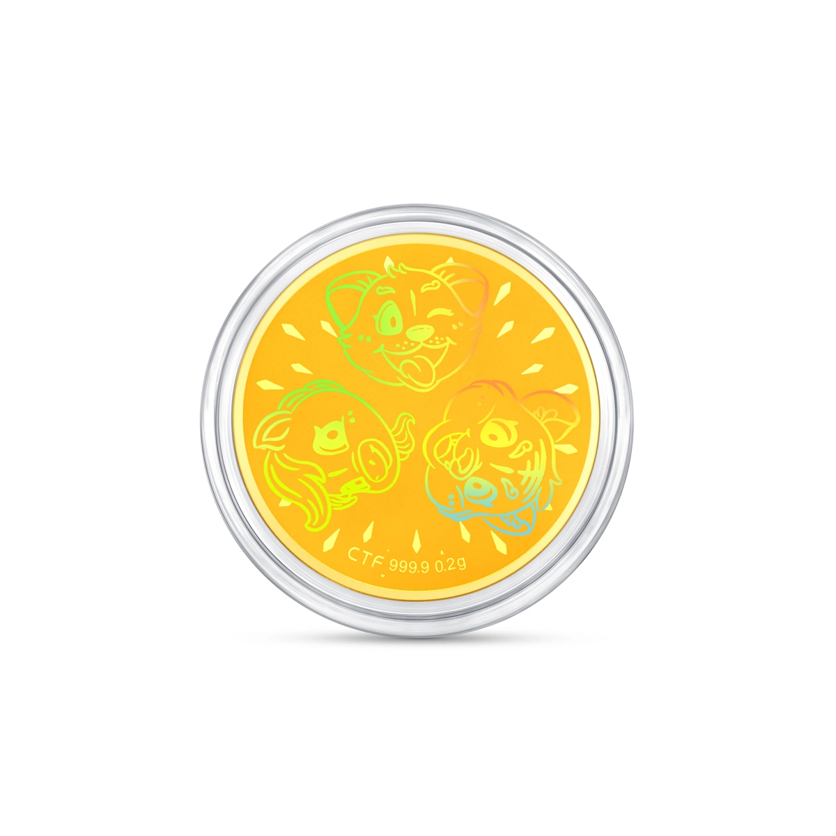 Zodiac San He 999.9 Gold Coin (Gift)