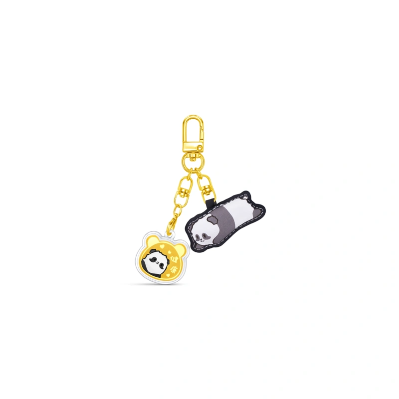 Mochi Sister 999.9 Gold Coin with Panda Key Chain