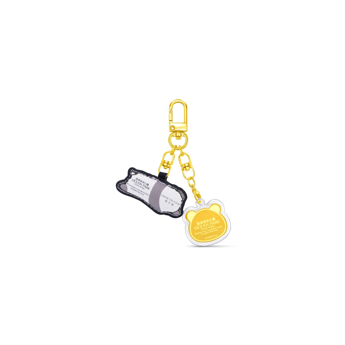 Mochi Sister 999.9 Gold Coin with Panda Key Chain
