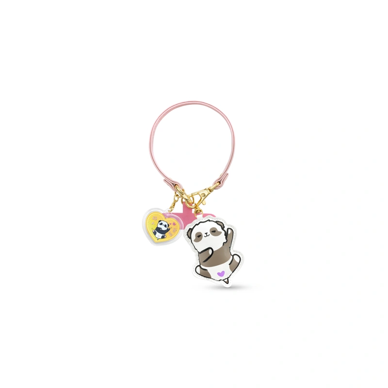 Super-girl JiaJia 999.9 Gold coin with Giant Panda Mobile Strap