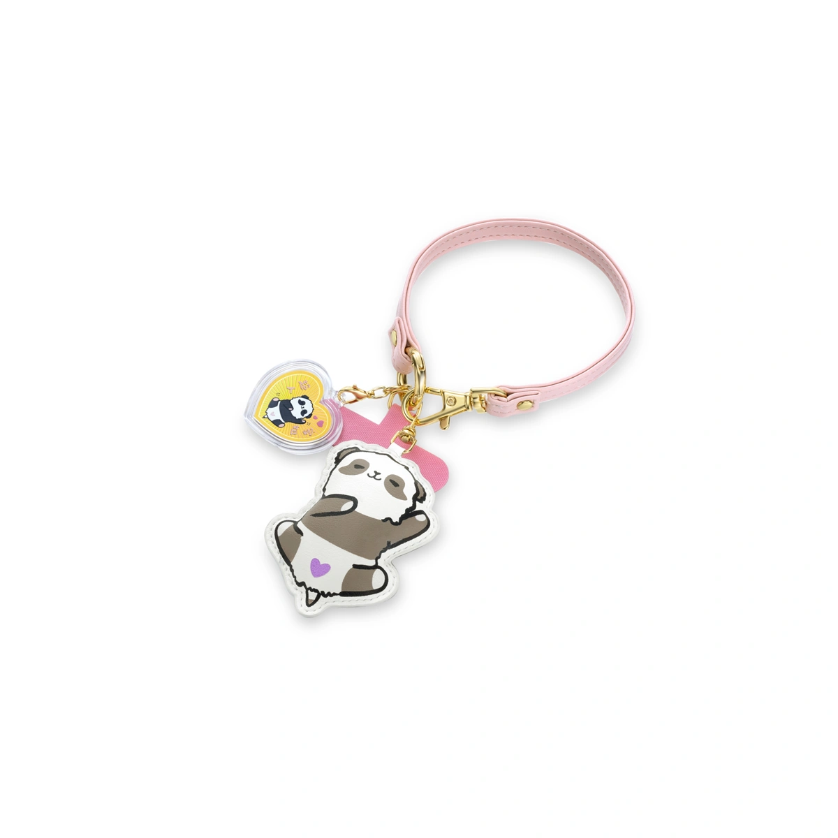 Super-girl JiaJia 999.9 Gold coin with Giant Panda Mobile Strap
