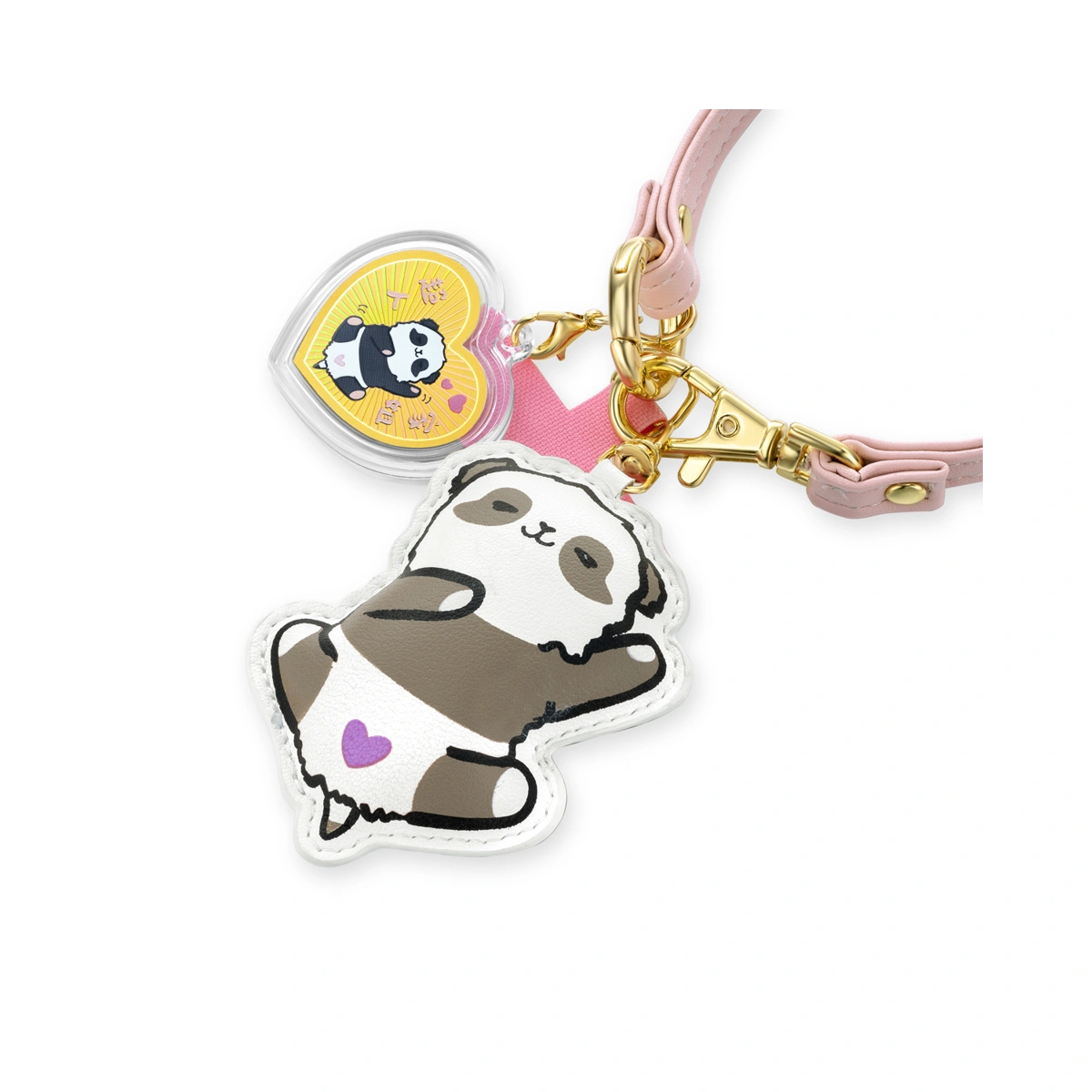Super-girl JiaJia 999.9 Gold coin with Giant Panda Mobile Strap