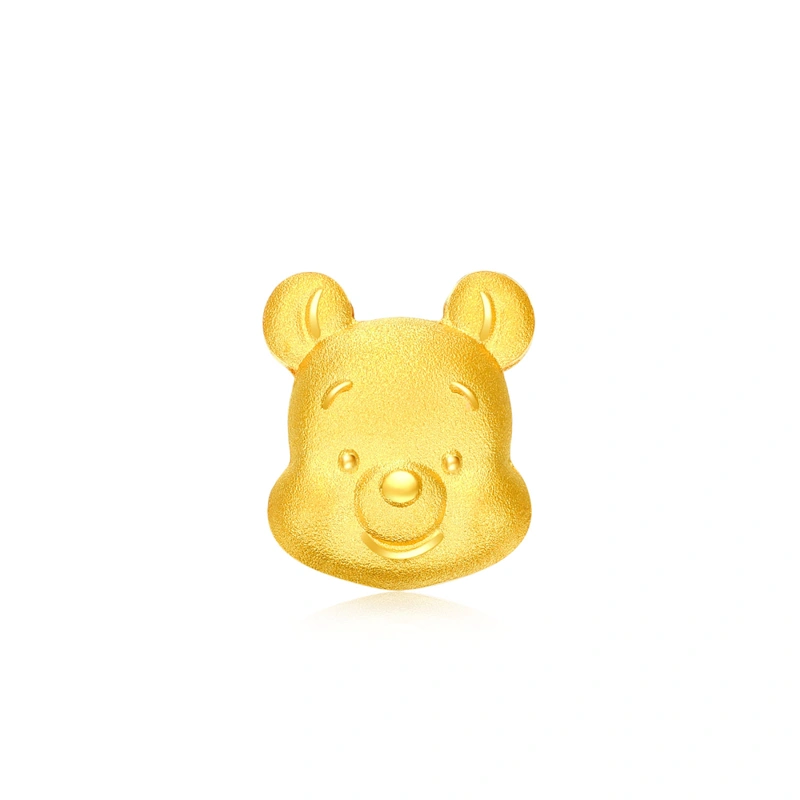 小熊維尼999.9黃金工藝精品耳環 (單隻)