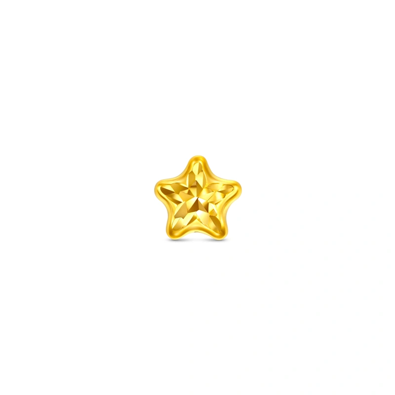 Star Shaped 999 Gold earring (Single)