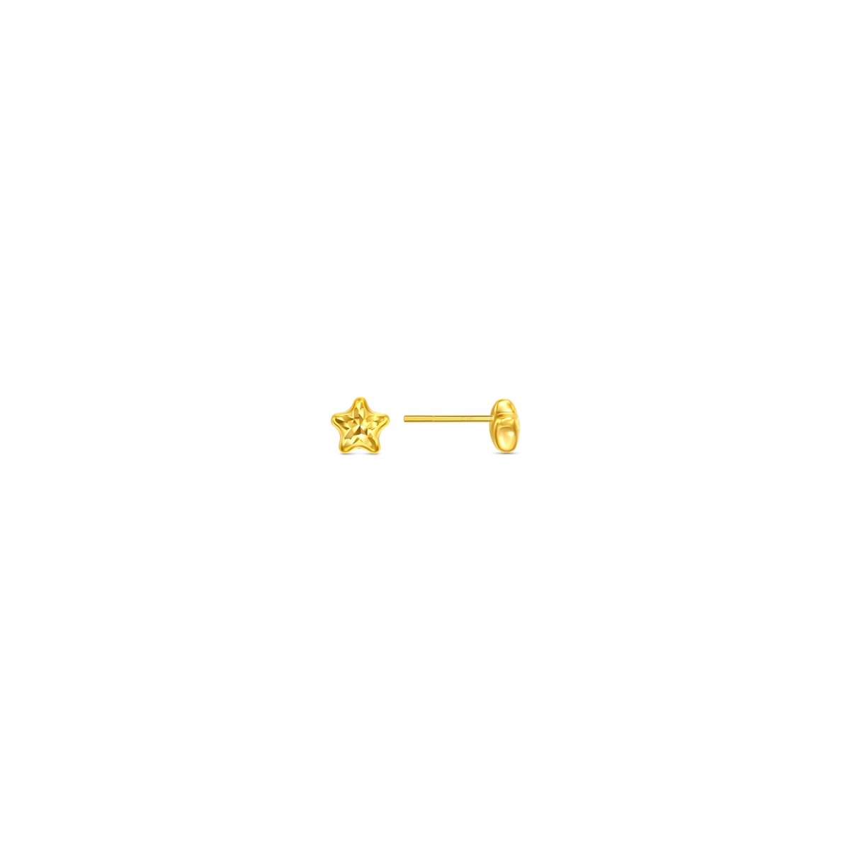 Star Shaped 999 Gold earring (Single)