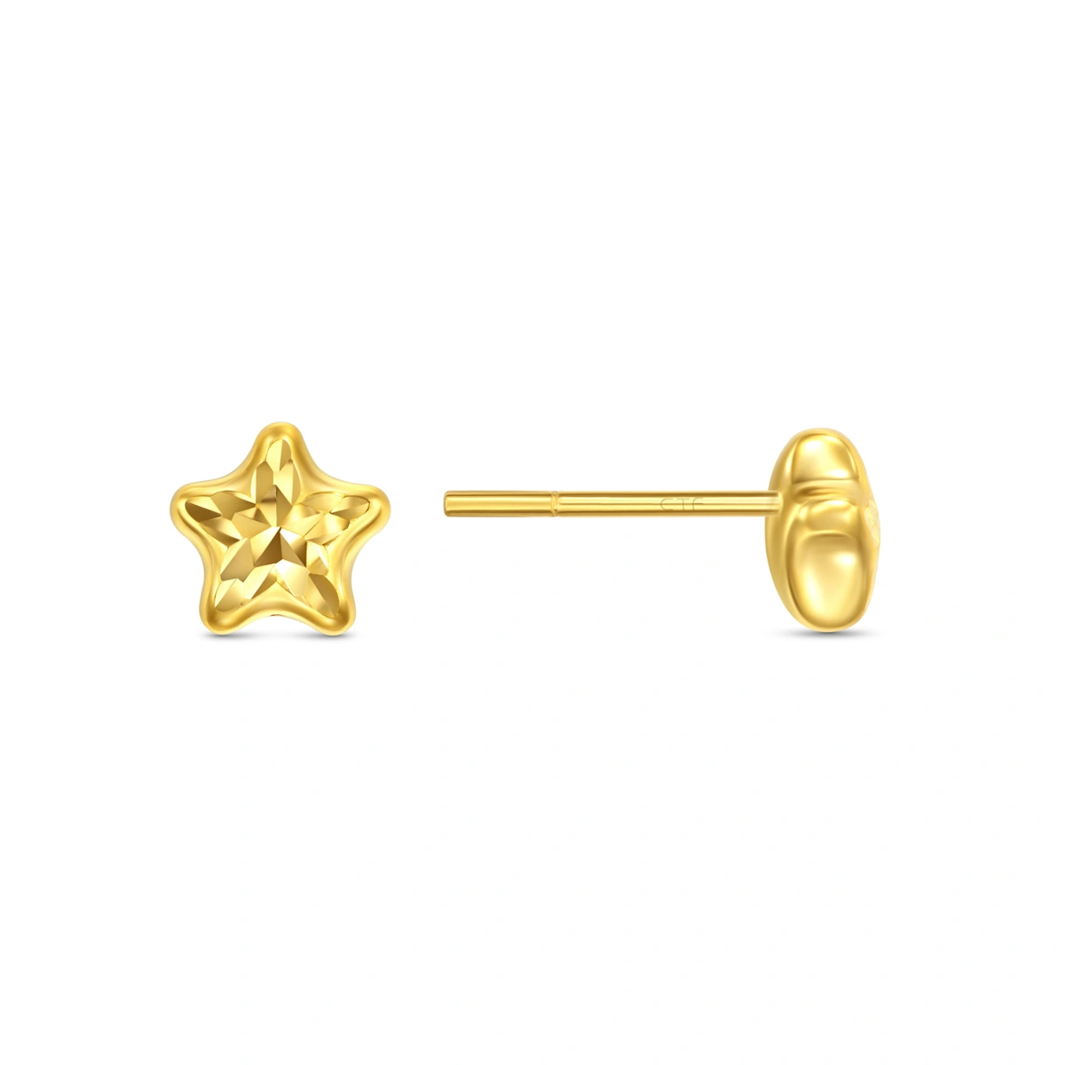 Star Shaped 999 Gold earring (Single)