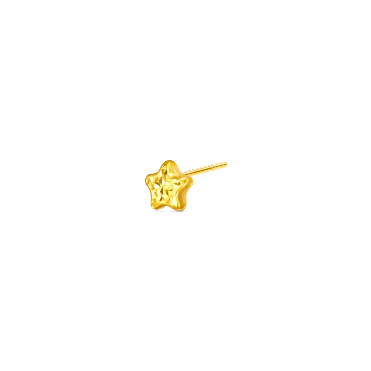 Star Shaped 999 Gold earring (Single)