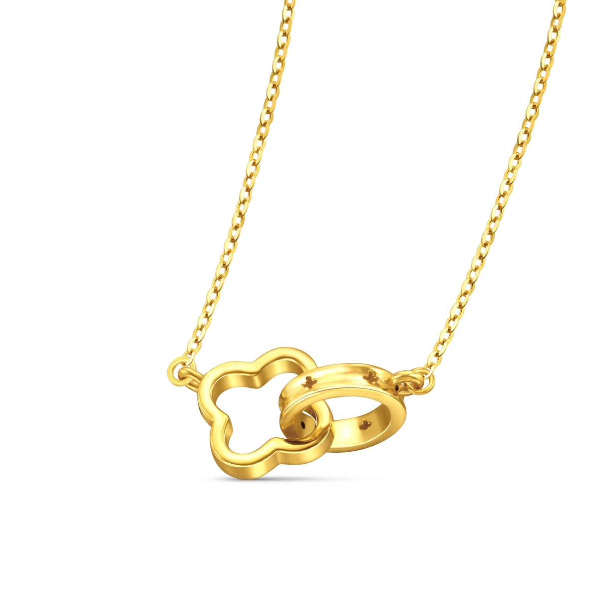 Lucky Four-Leaf Clover 999 Gold necklace