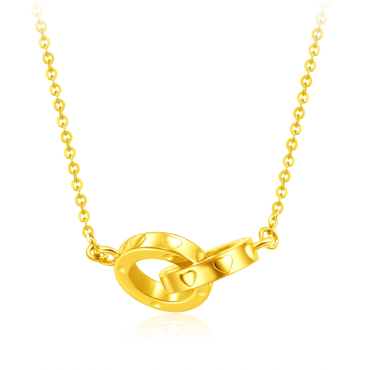 Interlocking Circle 999 Gold necklace