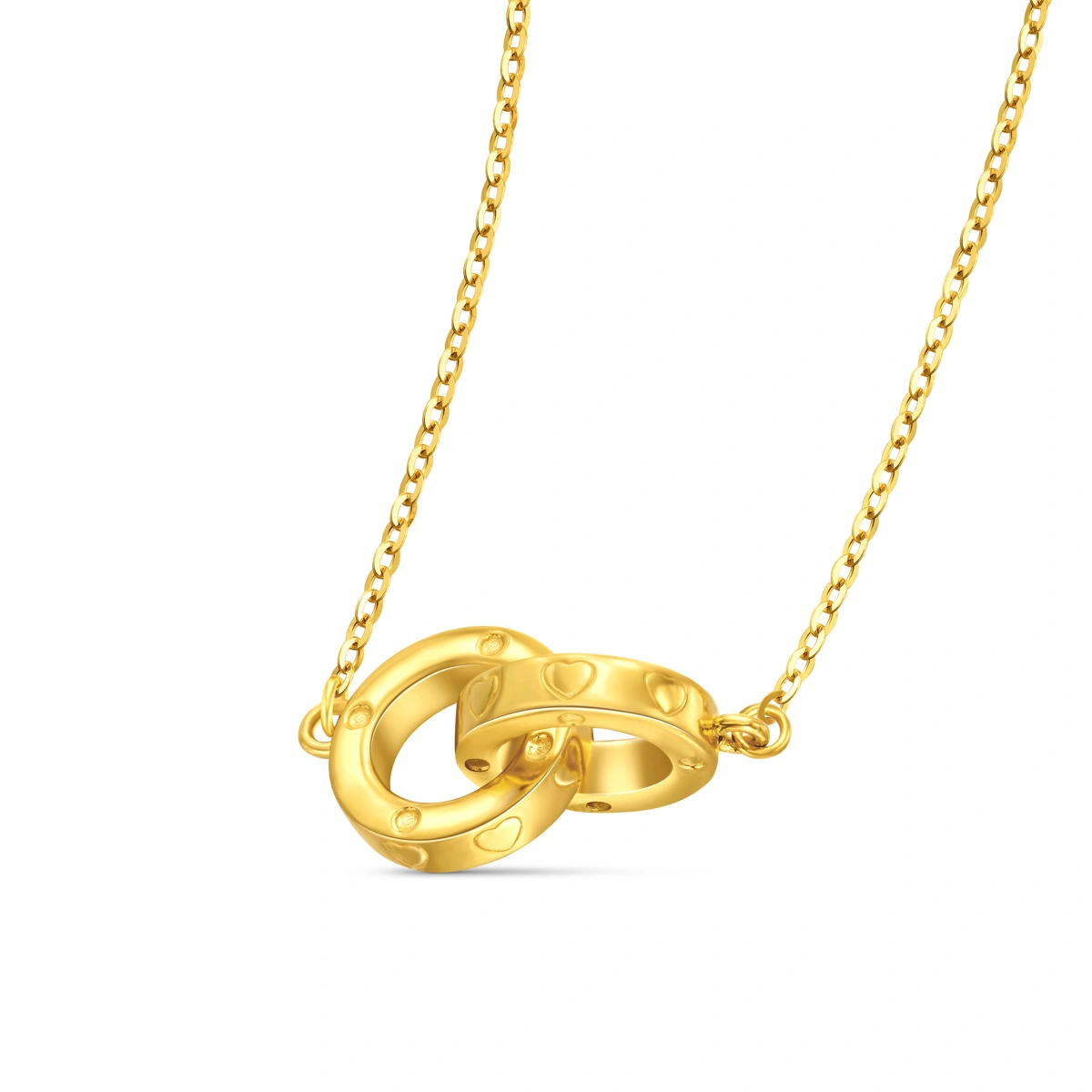 Interlocking Circle 999 Gold necklace