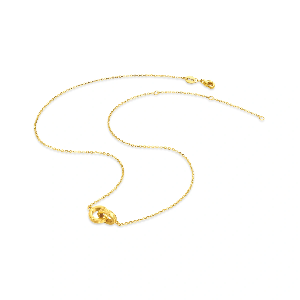 Interlocking Circle 999 Gold necklace