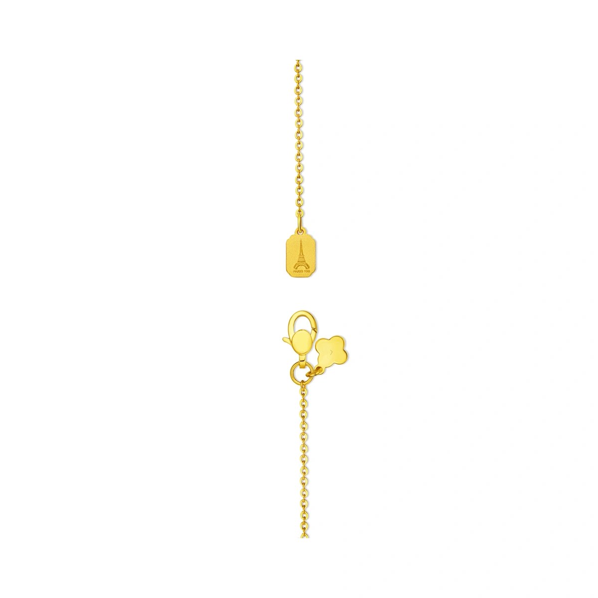 Shuttlecock Eiffel Tower 999 Gold necklace