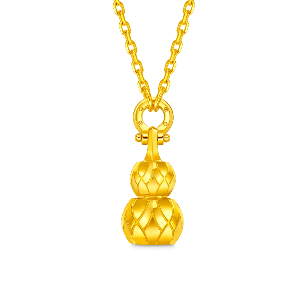 福祿鼓999足金工藝精品頸鏈