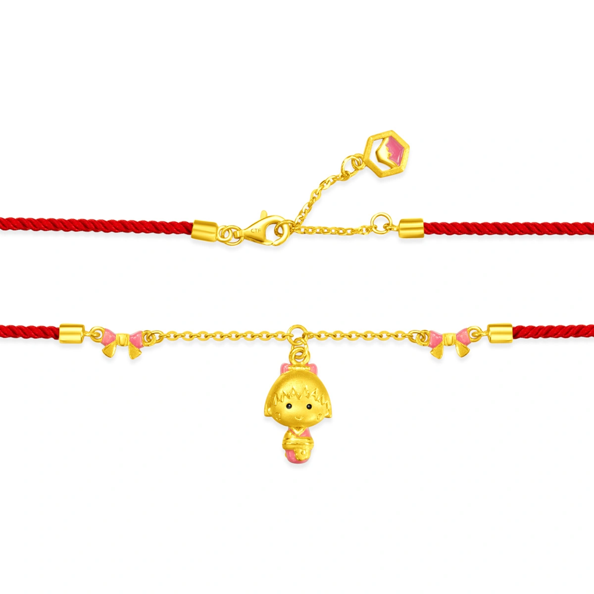 Kokeshi Collection - Maruko Kokeshi 999 Gold bracelet