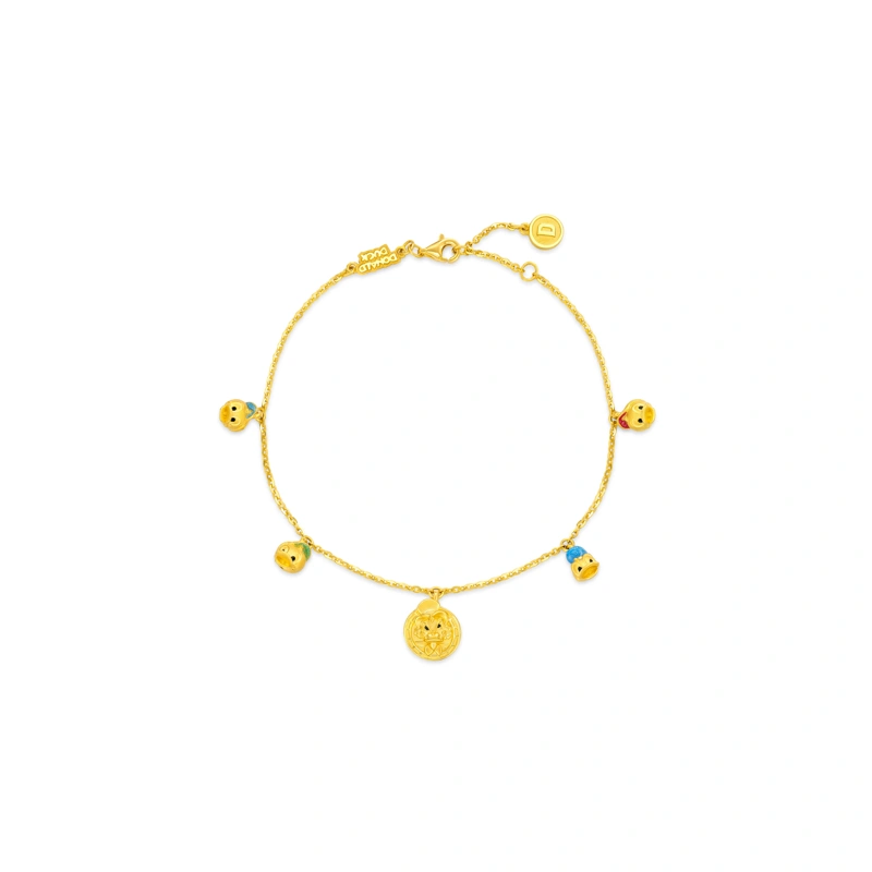 Donald Duck 999 Gold bracelet