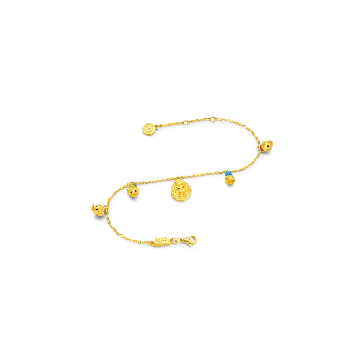 Donald Duck 999 Gold bracelet