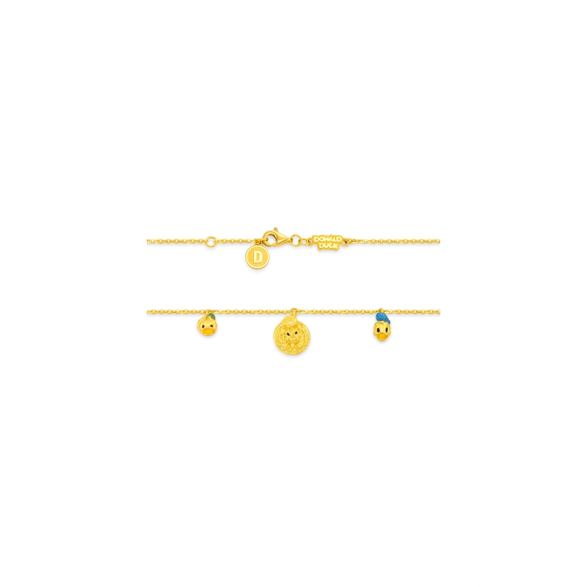 Donald Duck 999 Gold bracelet