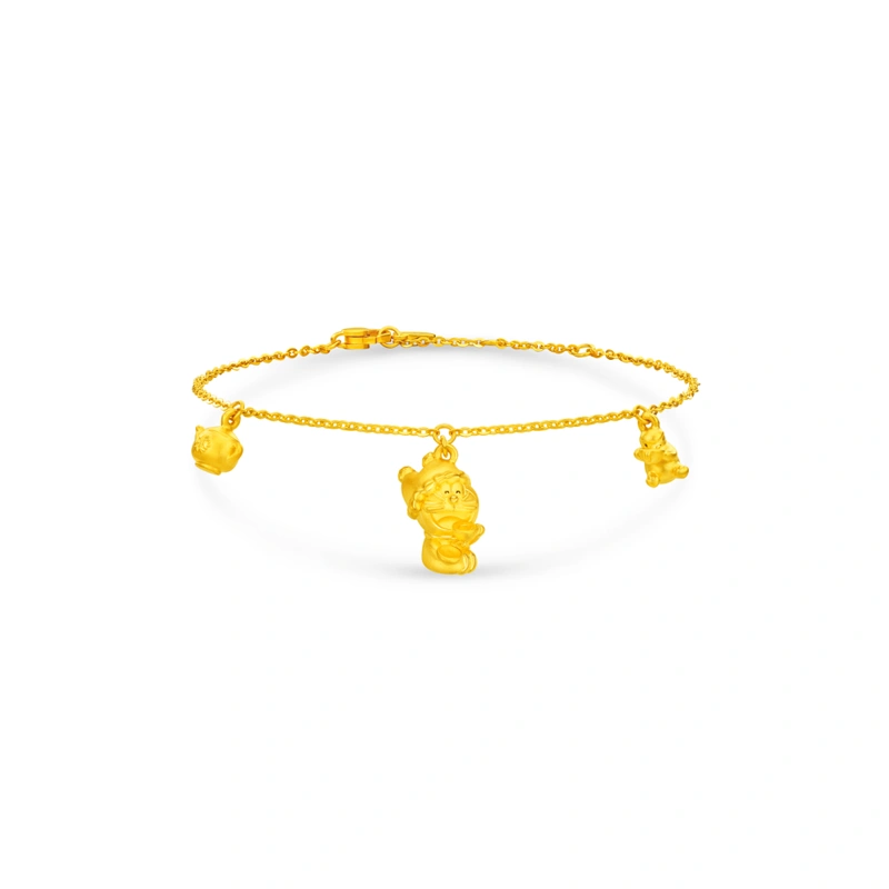 冬日系列 – 多啦A夢999足金工藝精品手鏈