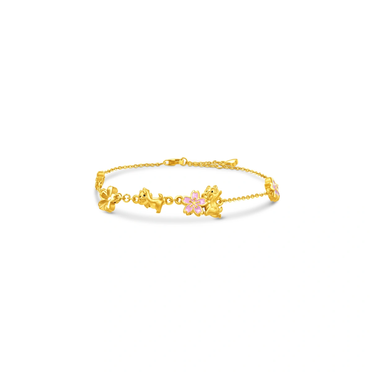 Cherry Blossoms Collection - Chip & Dale 999 Gold bracelet