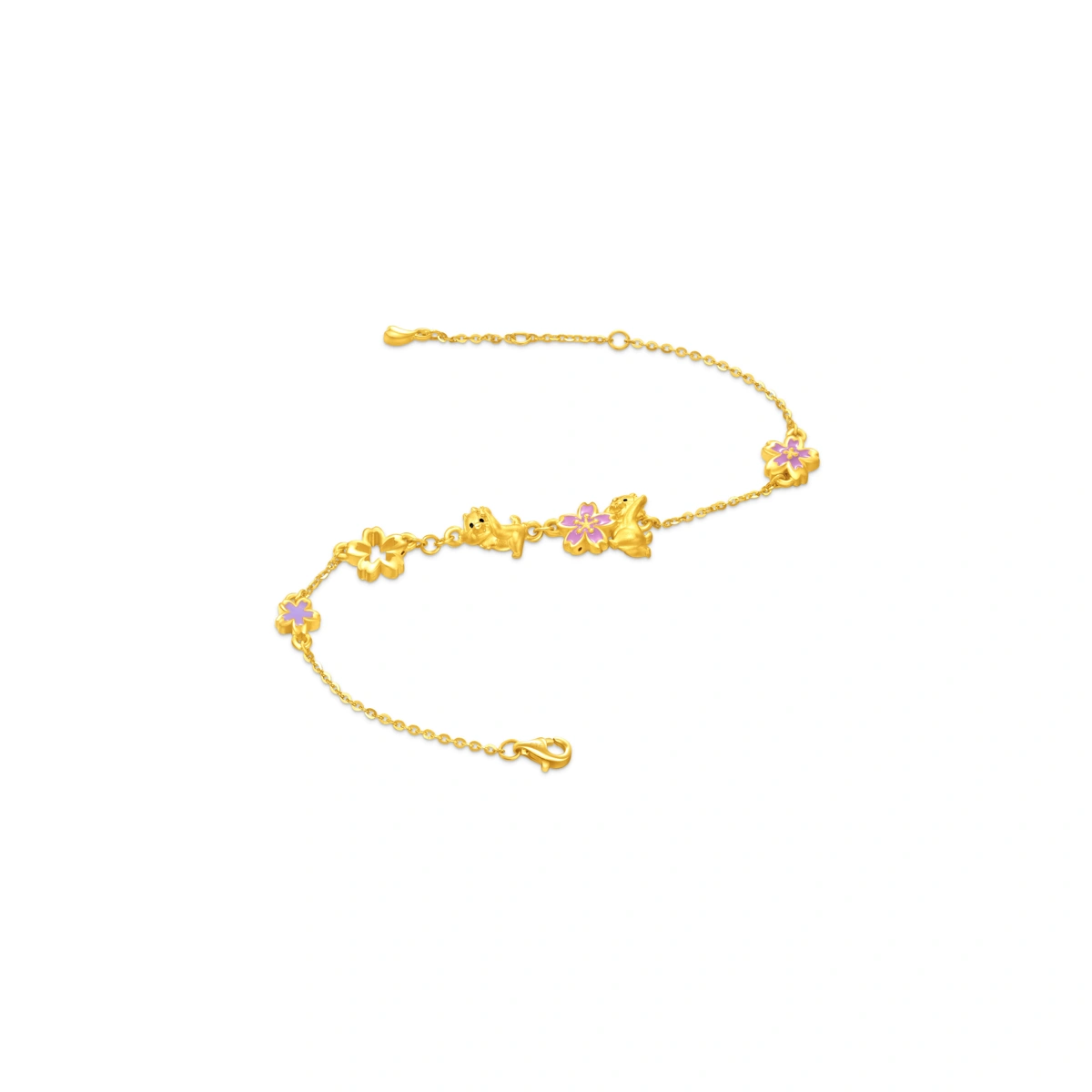 Cherry Blossoms Collection - Chip & Dale 999 Gold bracelet