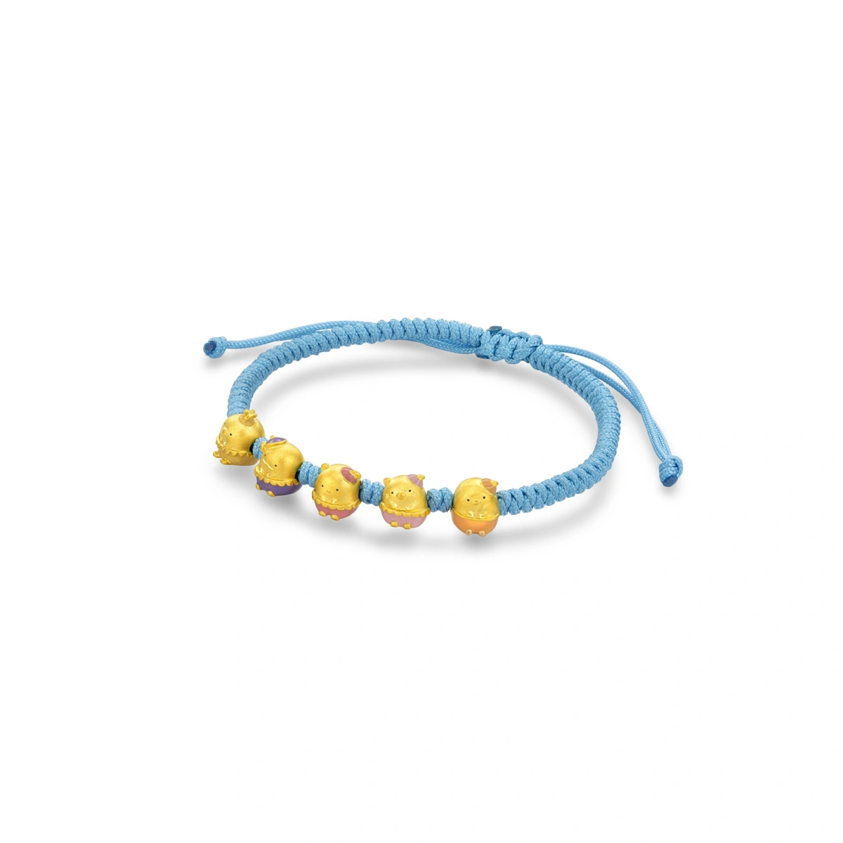 假日系列 &ndash; 角落小夥伴999足金工藝精品藍色手編繩