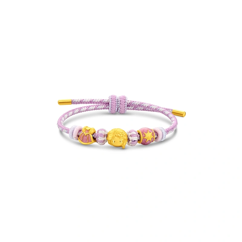 Rapunzel/ Princess Dress/ Sun Totem 999 Gold bracelet