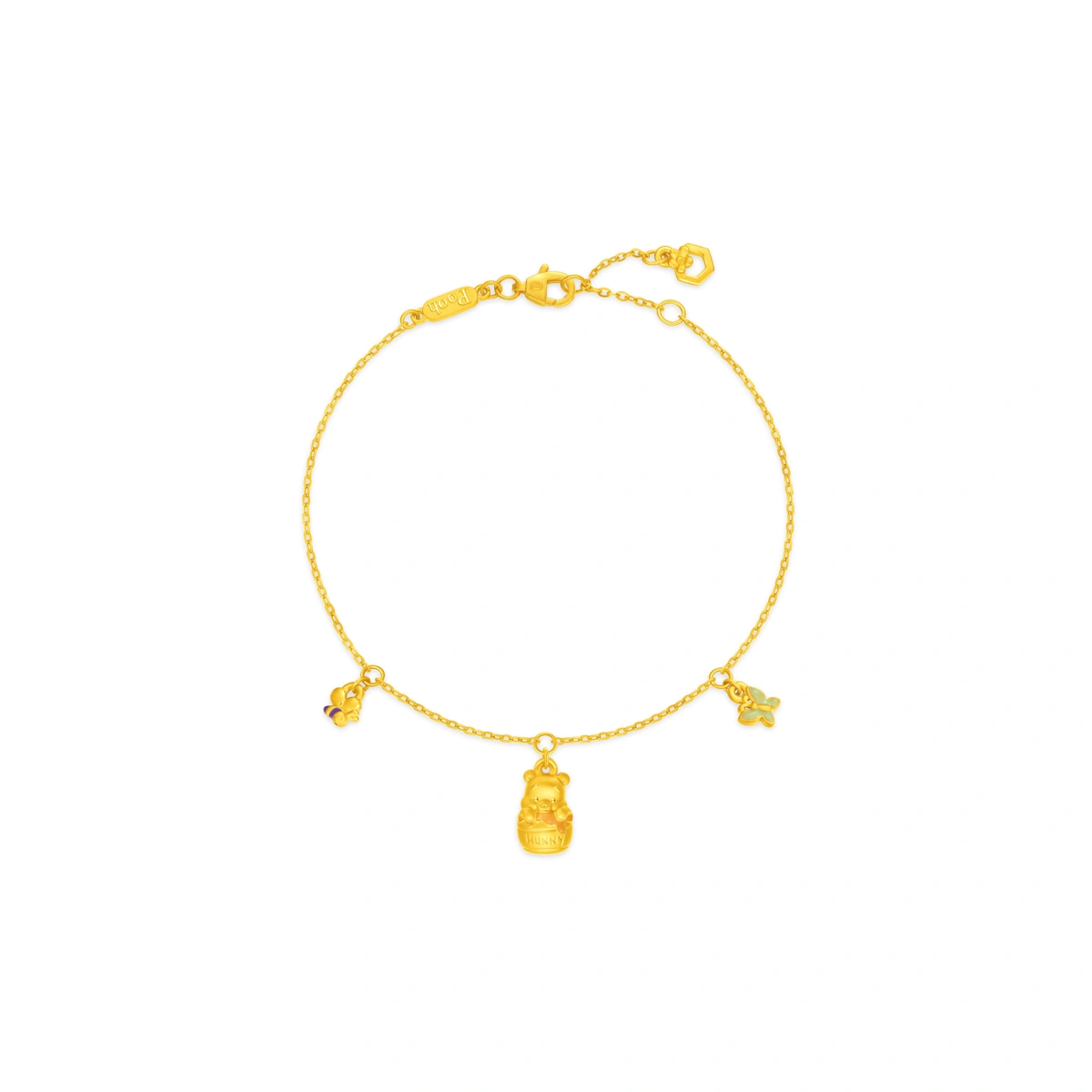 Winnie the Pooh Honey Pot 999 Gold bracelet