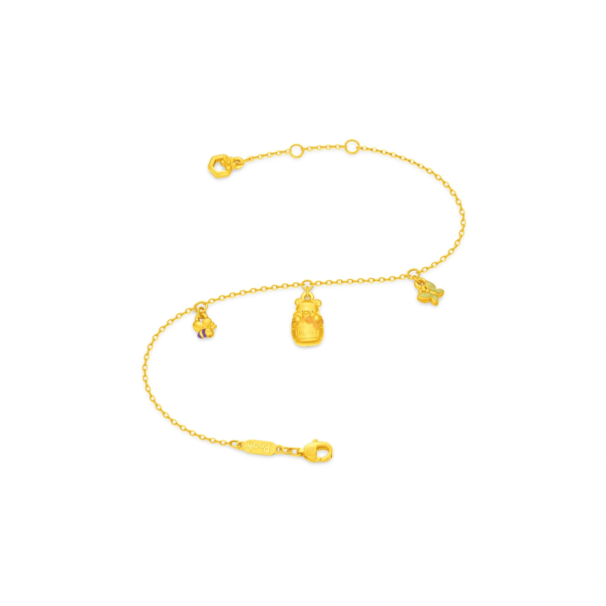Winnie the Pooh Honey Pot 999 Gold bracelet