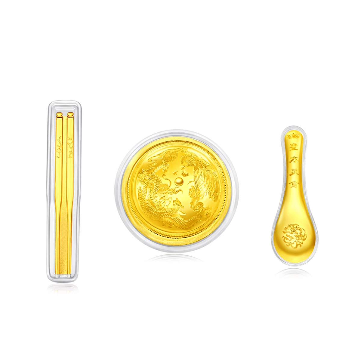 金碗筷999.9黃金工藝精品擺件