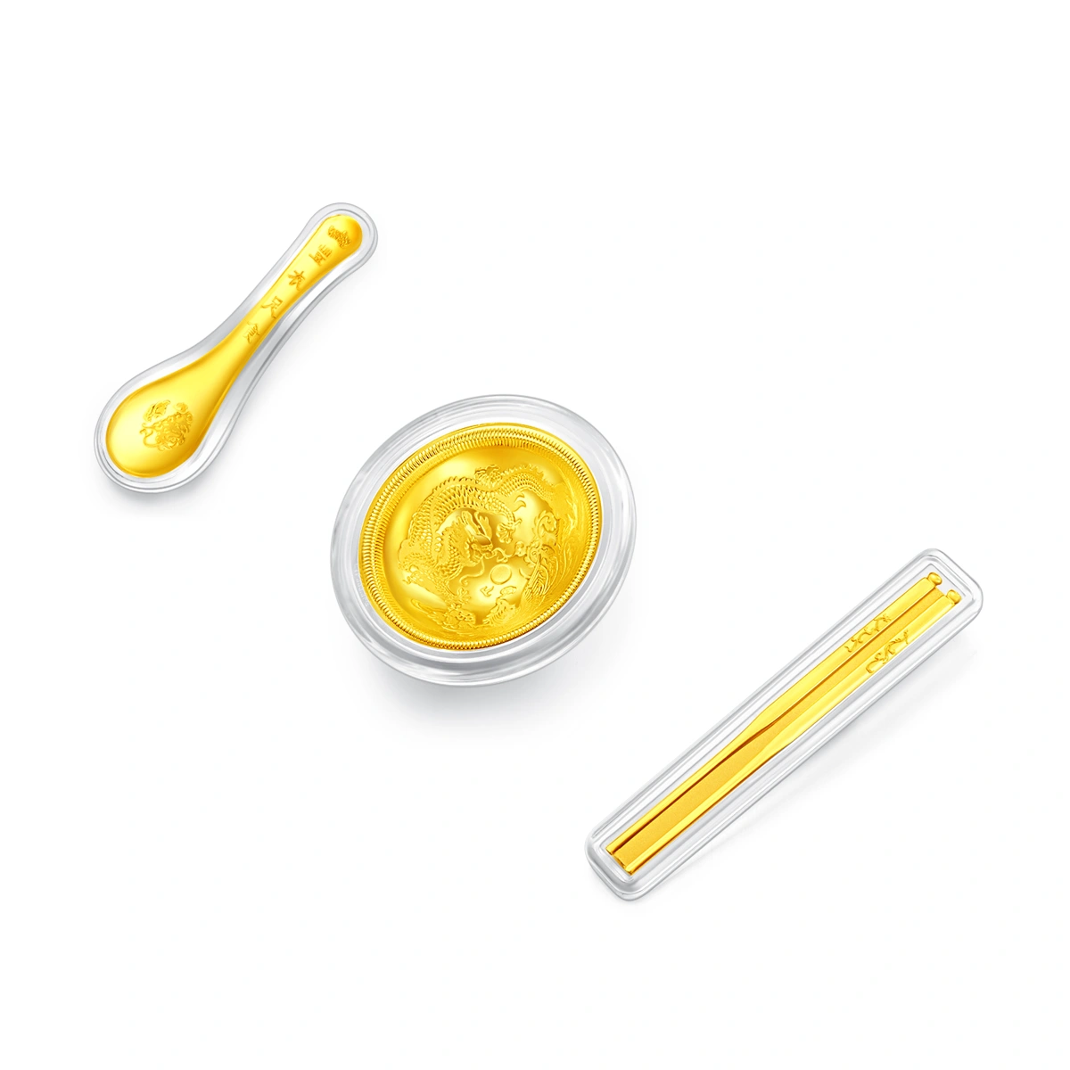 金碗筷999.9黃金工藝精品擺件