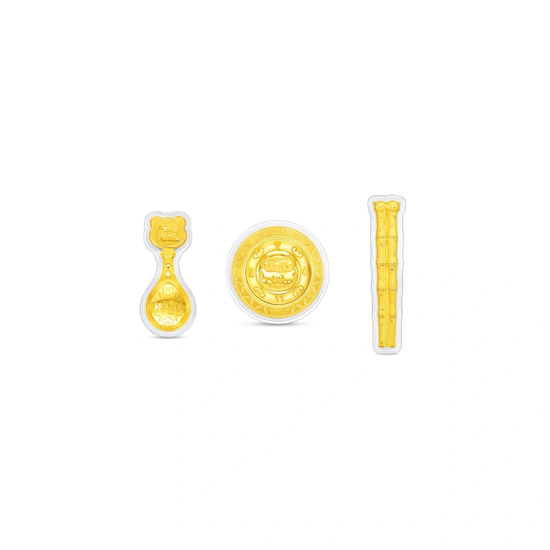 Giant Panda Pawrents Gift Set 999.9 Gold ornament