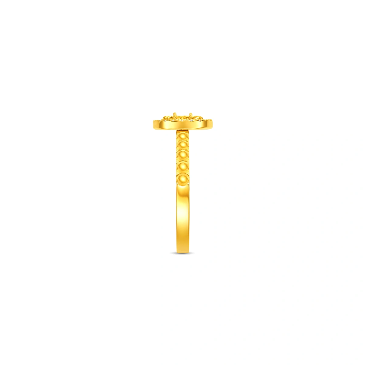 Heart Shaped 999 Gold Diamond ring