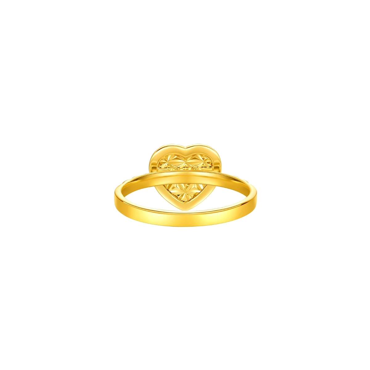 Heart Shaped 999 Gold Diamond ring