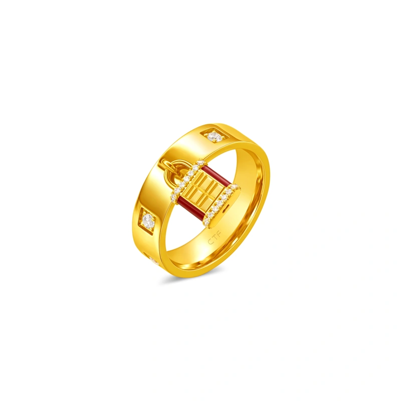 999 Gold Diamond ring