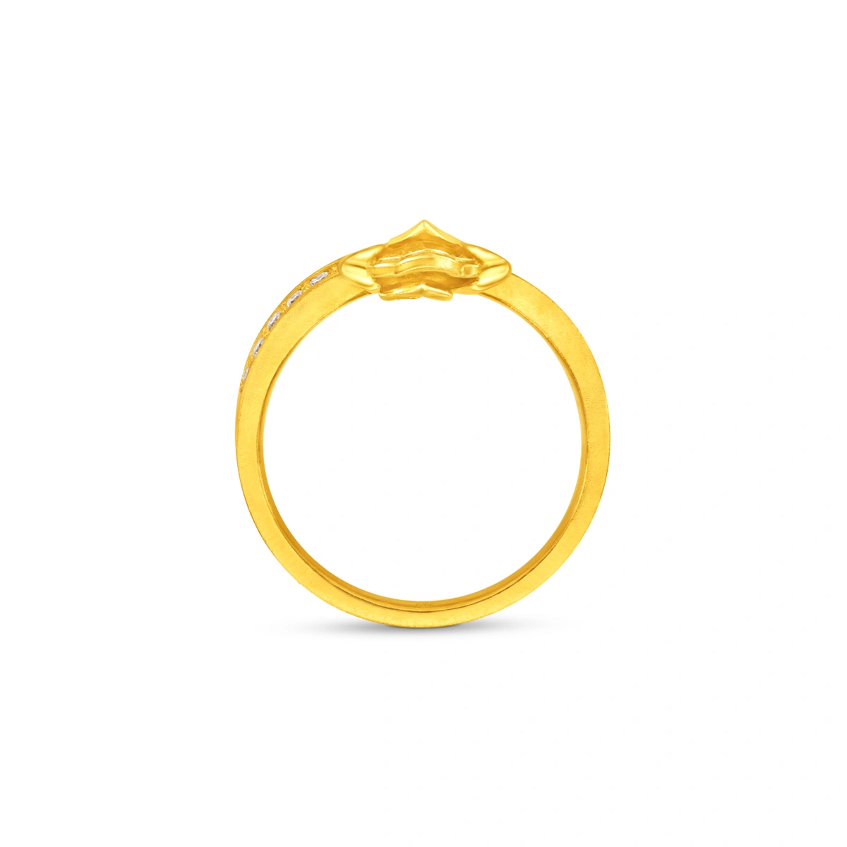 999足金鑲天然鑽石戒指