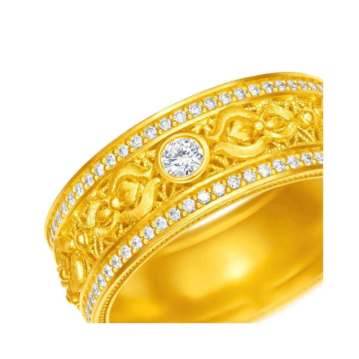 999 Gold Diamond ring