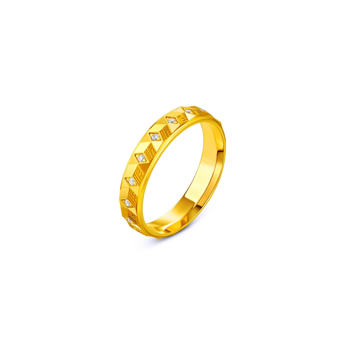 999 Gold Diamond ring
