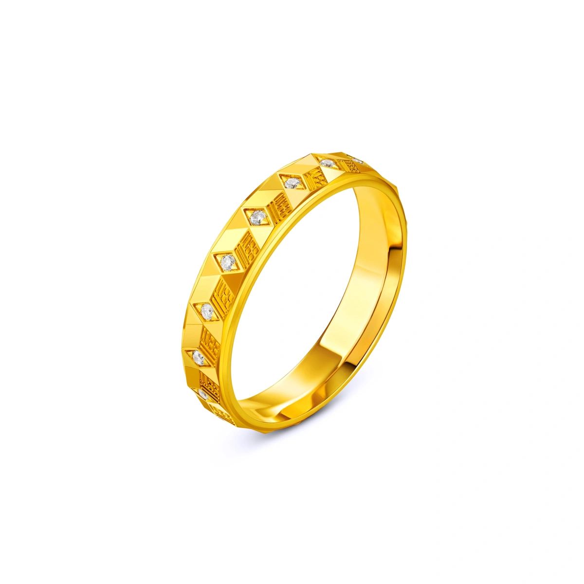 999 Gold Diamond ring