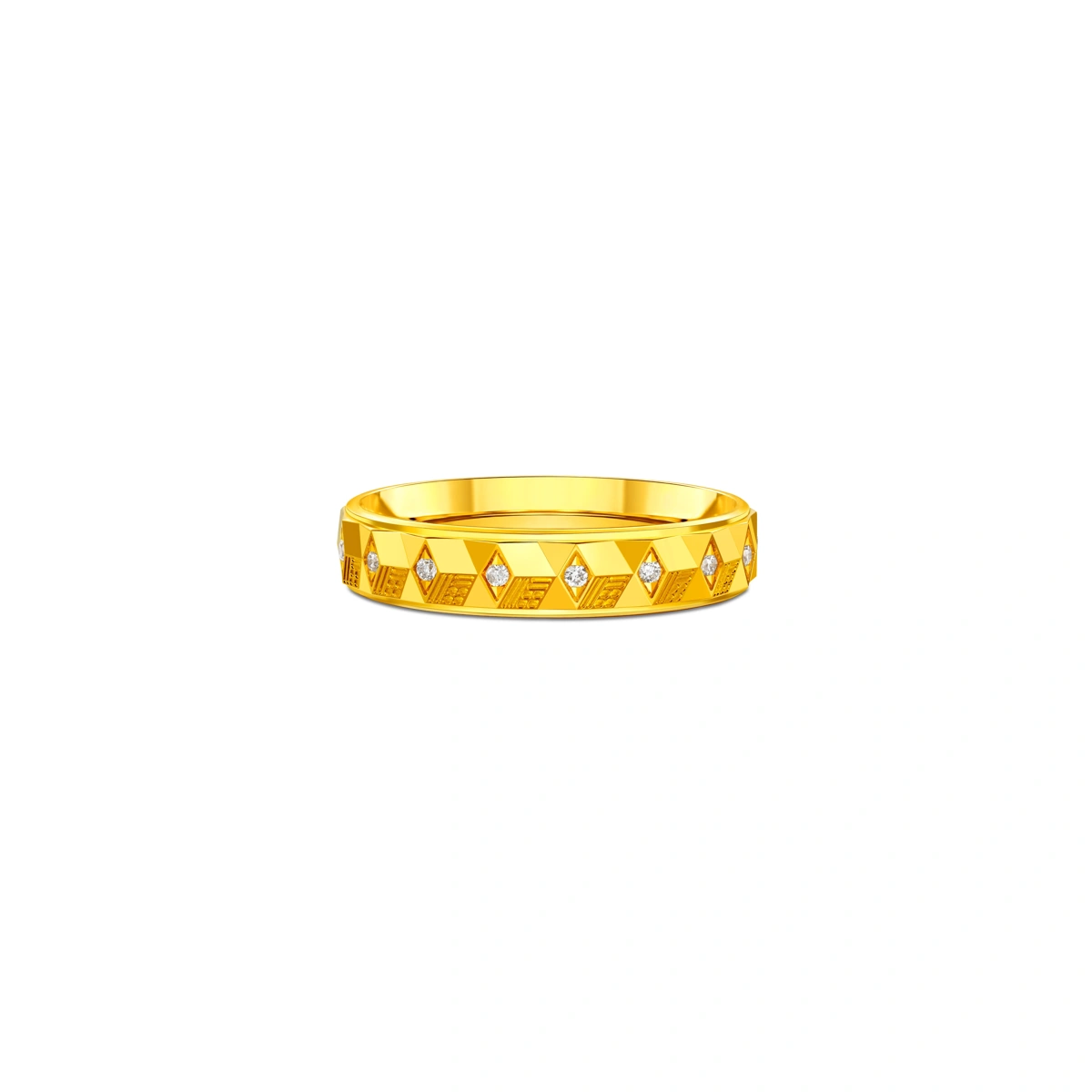 999 Gold Diamond ring